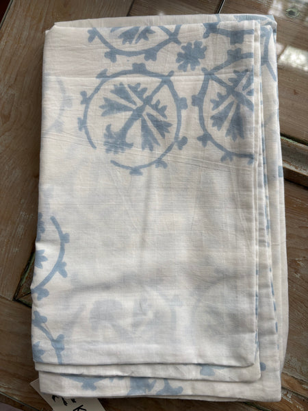 Suzani Flower Large <br>Colour Blue Fin<br> Standard Envelope Sham Pair