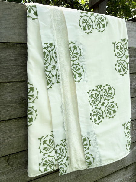 Suzani Flower Large<br>Colour Grass <br> Towel