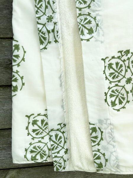 Suzani Flower Large<br>Colour Grass <br> Towel