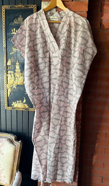 Caftan Nightie <br> Yahlequah <br> Smoke/Rose Clay <br> One Size