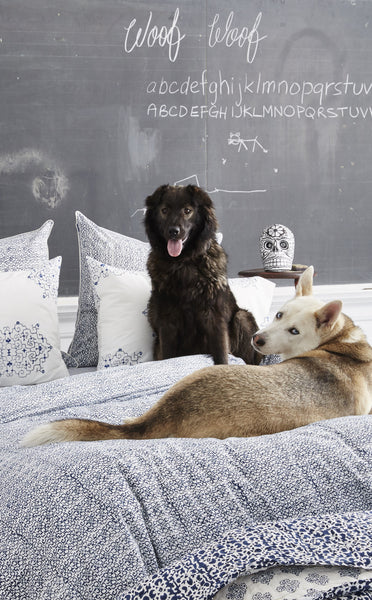 Suzani Rows<br> Colour Indigo<br>Duvet Cover