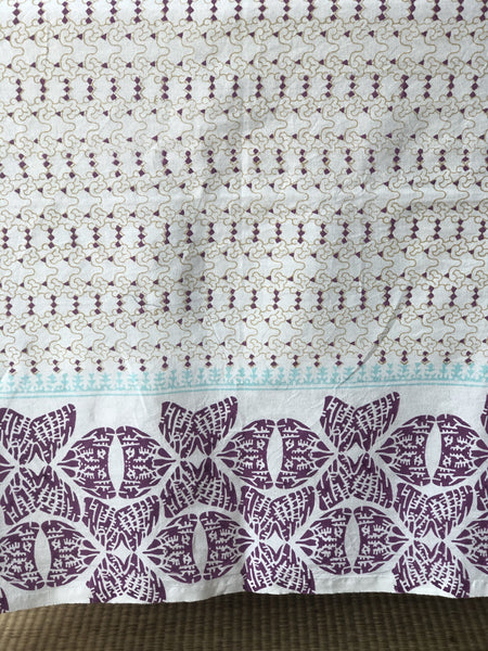 Tahlequah Tablecloth <br>Bougainvillea-Sky-Gold